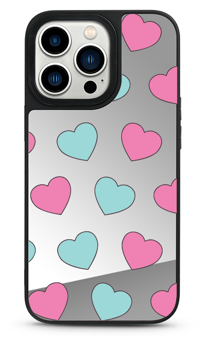 Comic Hearts Mirror Phone Case