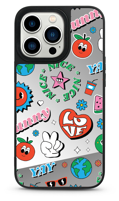 Comic Stickers Mirror Phone Case