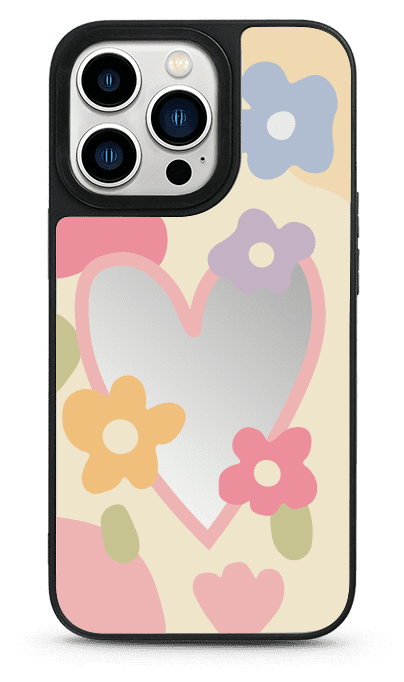 Floral Heart Mirror Phone Case